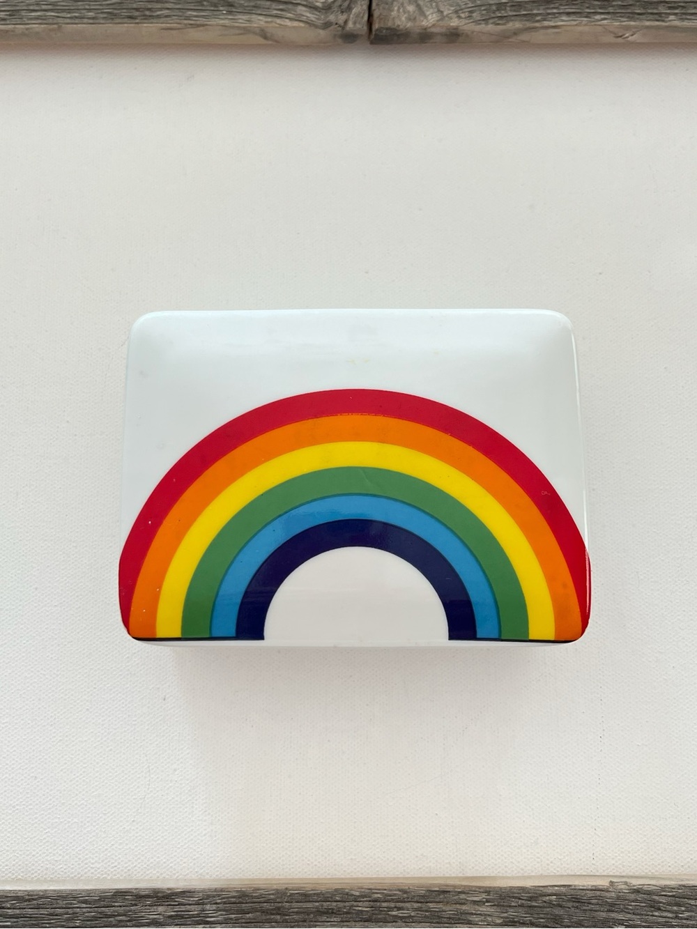 Vintage Rainbow Trinket Box Aldon Accessories N.Y.C. 1980 Made in Japan - Picture 11 of 11